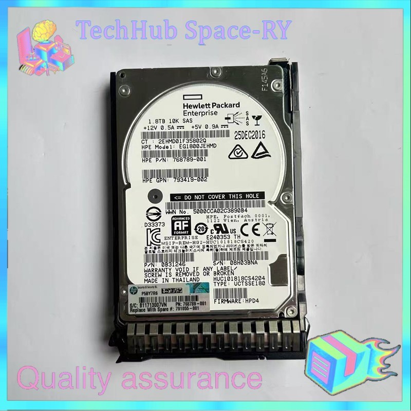 HPE 791034-B21 791055-001 768789-001 1.8T 10K 12G 2.5 SAS G8/G9 HDD Hard Drive