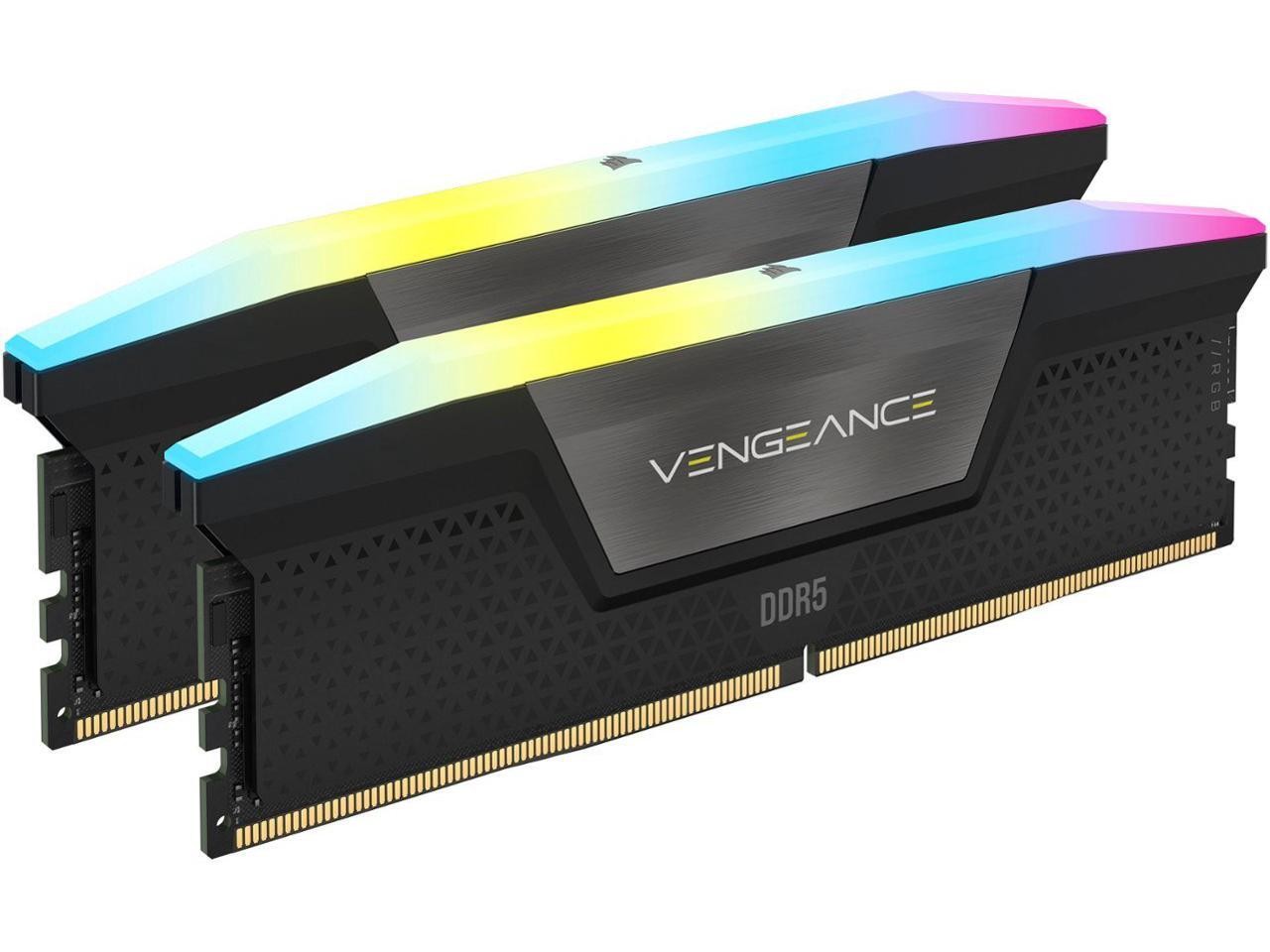 CORSAIR Vengeance RGB 48GB (2 x 24GB) 288-Pin PC RAM DDR5 6000 (PC5 48000) Deskt