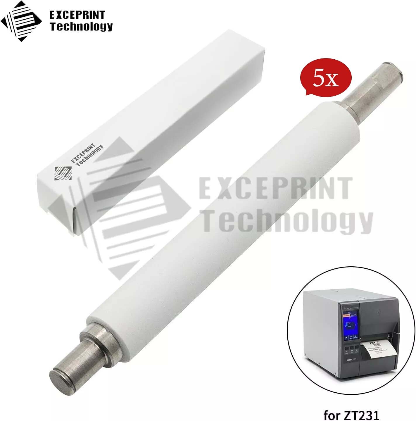✅ 5pcs P1037974-028 Platen Roller for Zebra ZT230 ZT220 ZT210 ZT231 ZT221 211 ✅