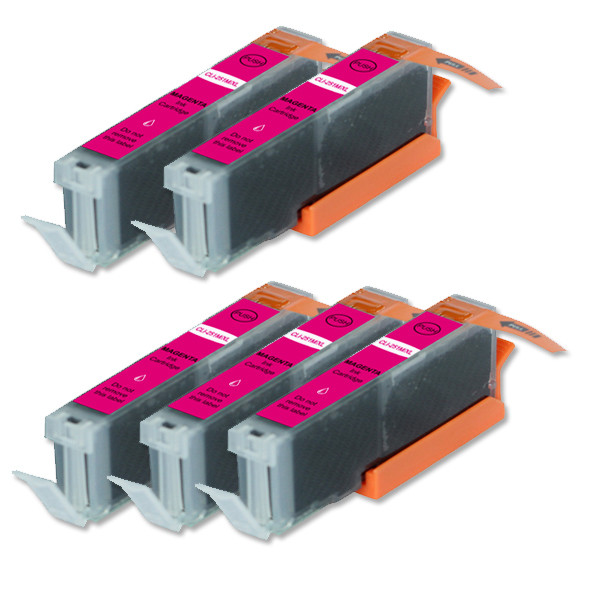 5 PK Magenta ink Cartridges for Canon 251XL Pixma MG5420 MG5520 MX920 MX922