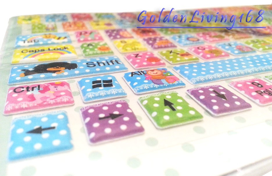 Desktop Laptop Keyboard Stickers Large Letters CUTE DESIGNS fast USA shipping