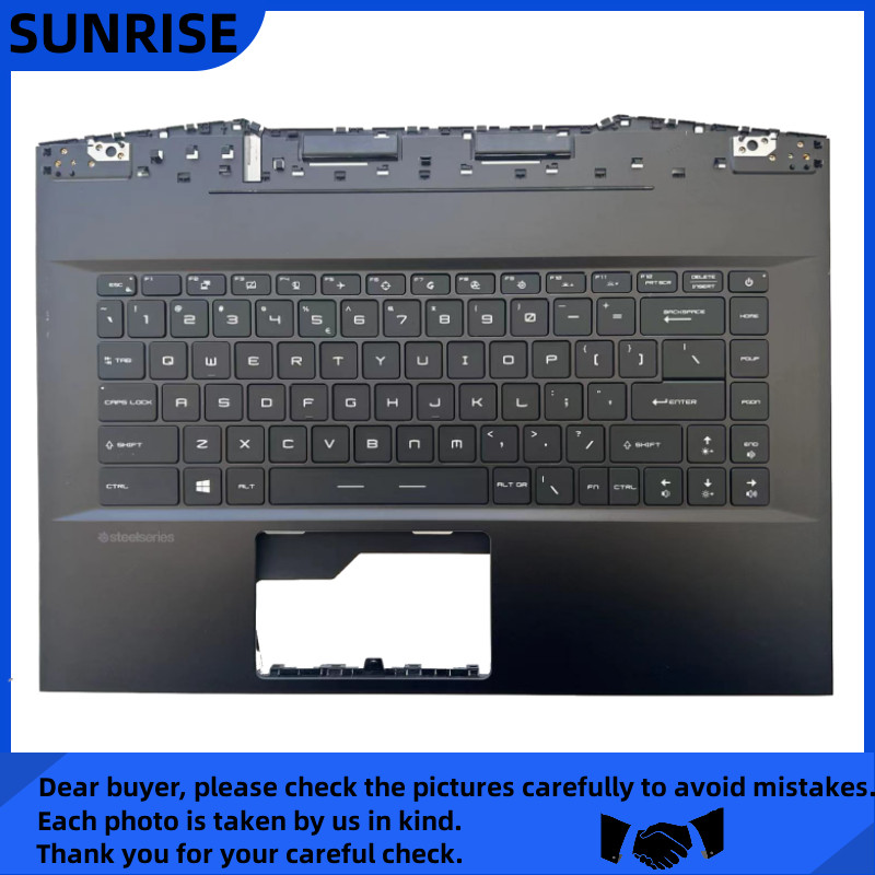 New For MSI GP66 MS-1542 1543 Upper Case Palmrest Full Colorful Backlit Keyboard