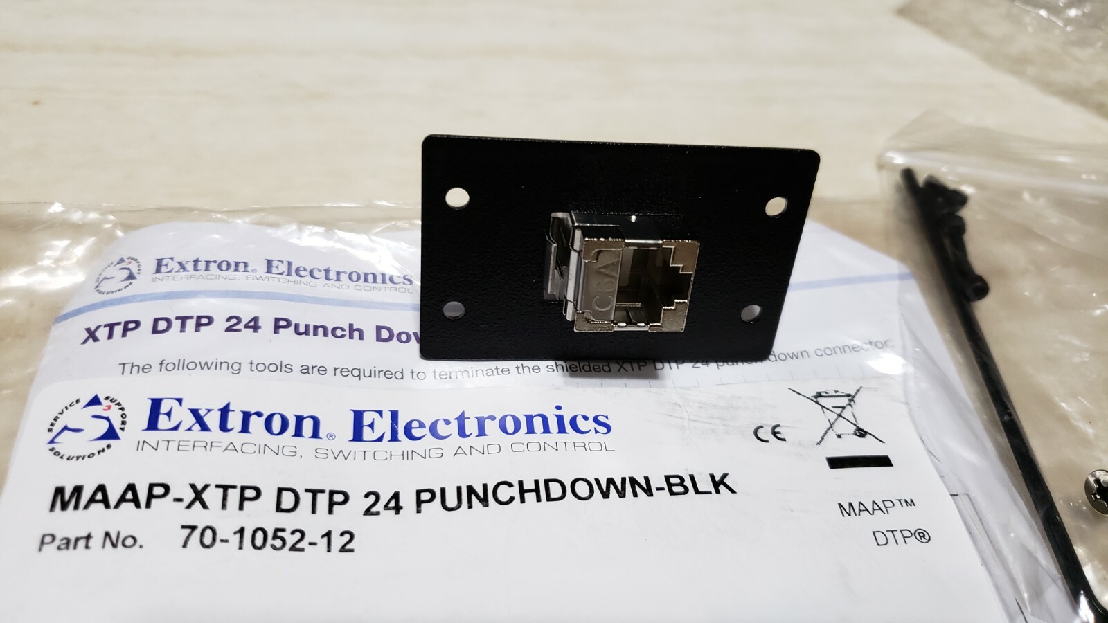 Extron MAAP-XTP DTP 24 Punch Down Jack 70-1052-12 (Black)