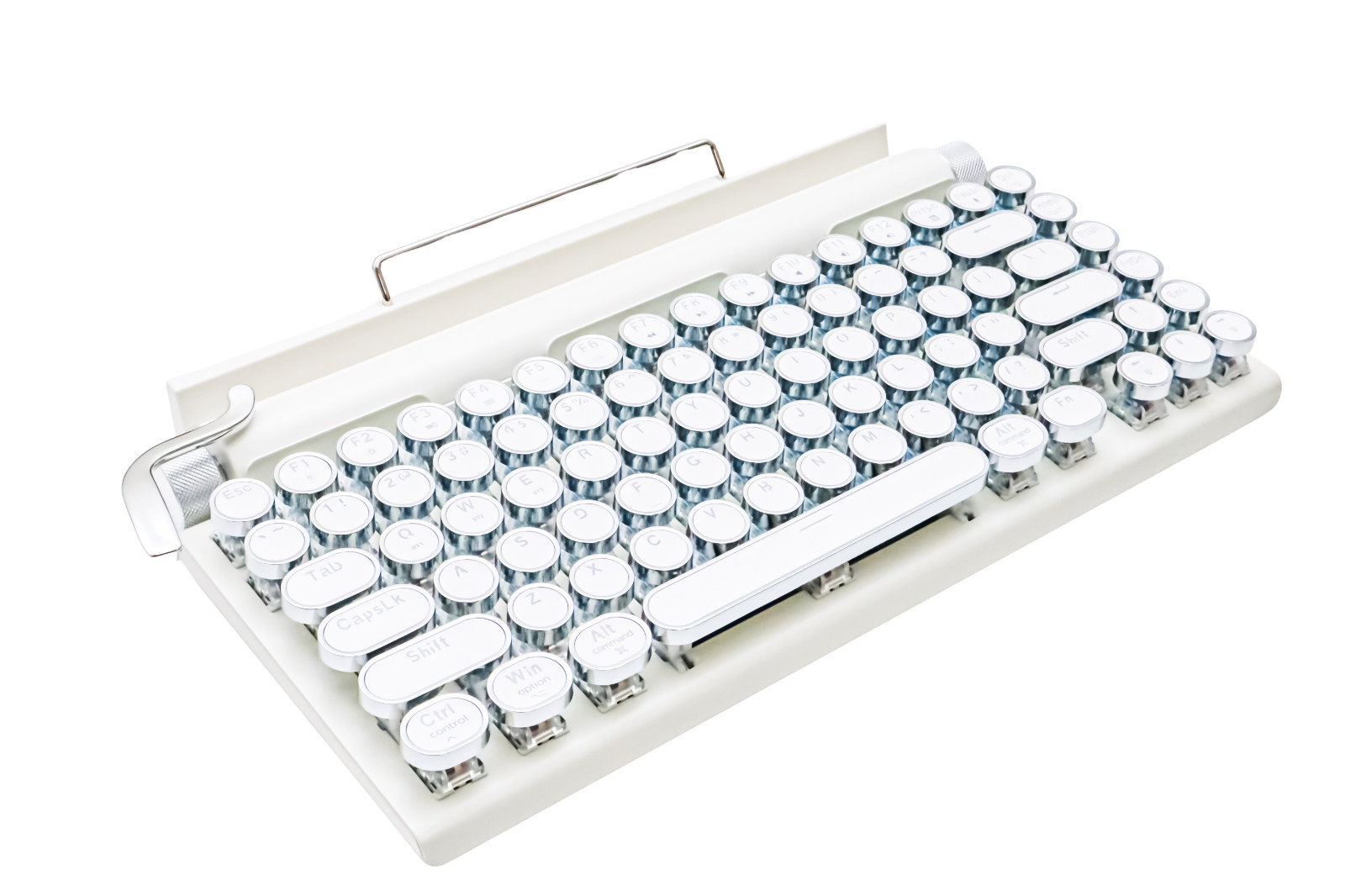 Taiahiro ML-981 Mechanical Keyboard–Hotswappable Bluetooth+Wired Compact White