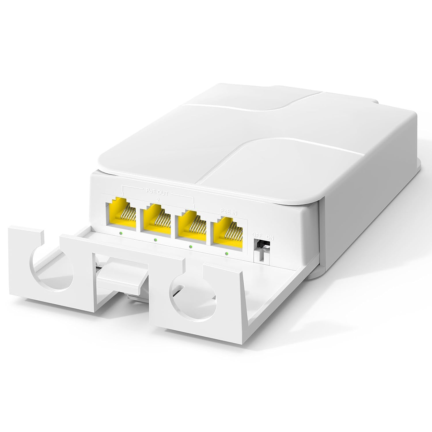 Gigabit PoE Extender 1 in 3 Out Waterproof 4-Port Outdoor PoE Repeater