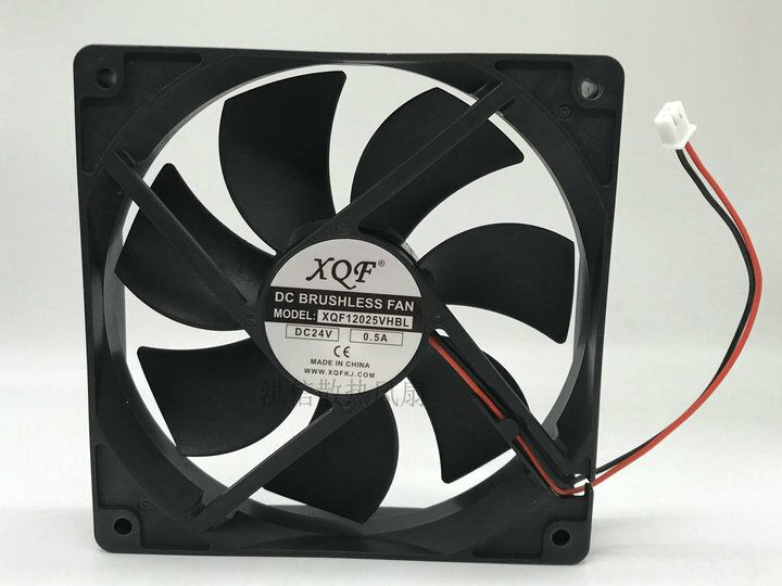 1 PCS XQF Fan XQF12025VHBL DC 24V 0.5A 12025 12CM 2 Pin
