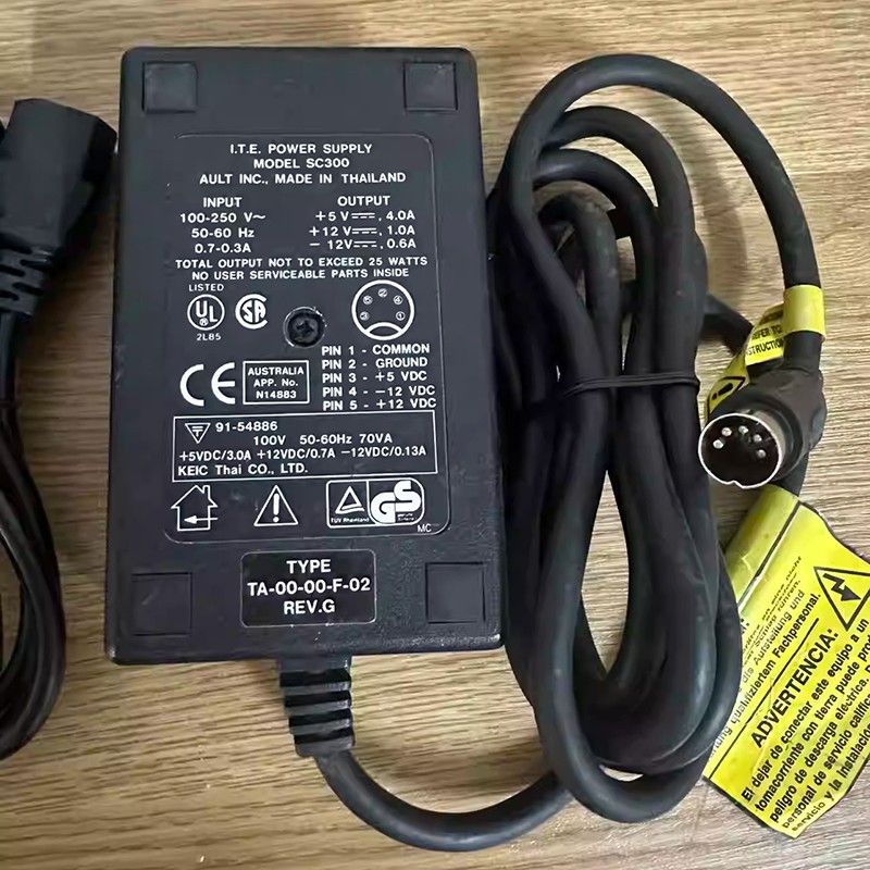 For I.T.E. SC300 5-Pin Charger 5V4A +12V1A -12V0.6A 1PC New Power Supply Adapter