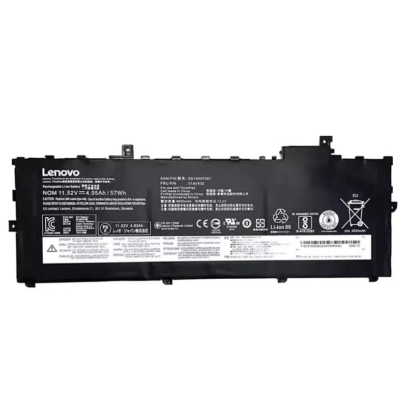 Genuine OEM 57Wh Battery 01AV430 For Lenovo ThinkPad X1 Carbon 5th Gen / 6th Gen