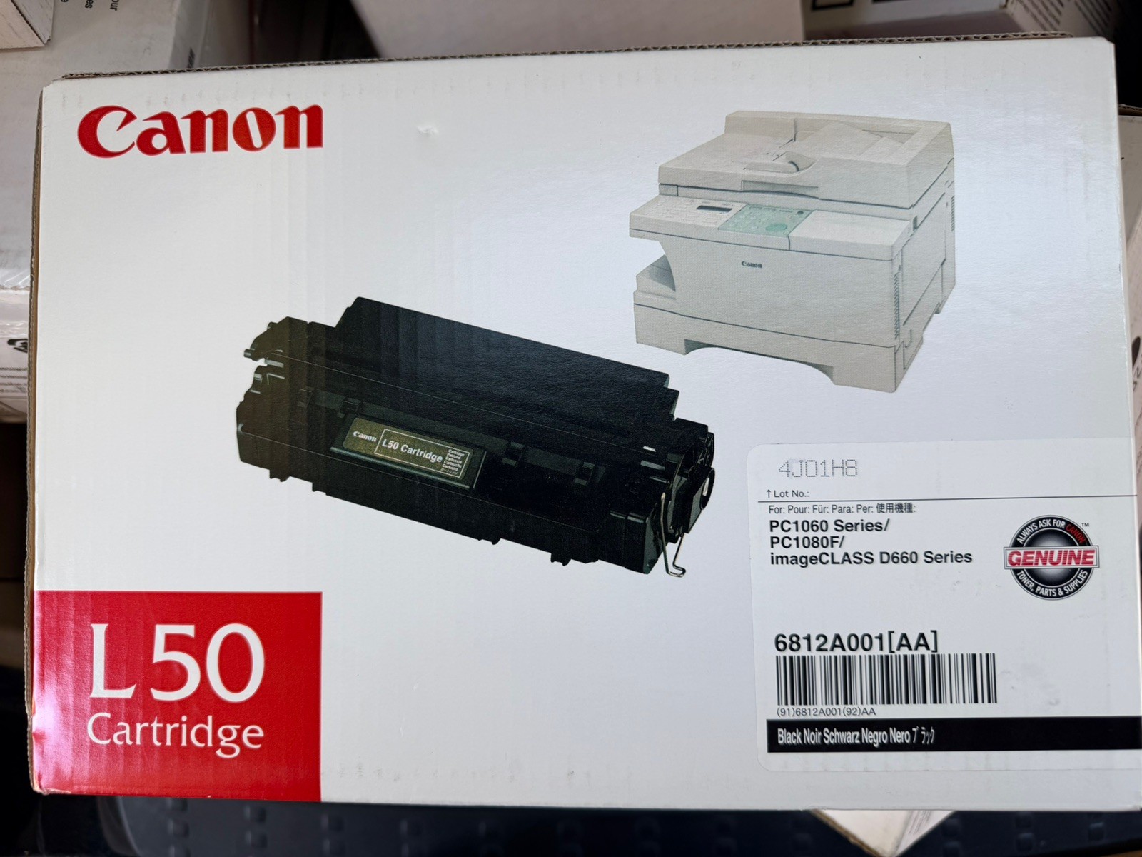 Canon L50 (6812A001) Black High Yield Toner Cartridge New Factory Sealed
