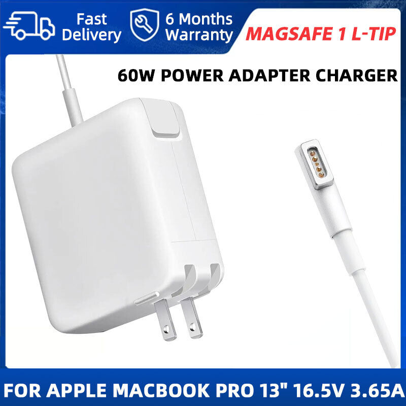 60W MagSafe 1 Power Adapter for MacBook 13-inch, Late 2007 L-Tip Laptop Charger