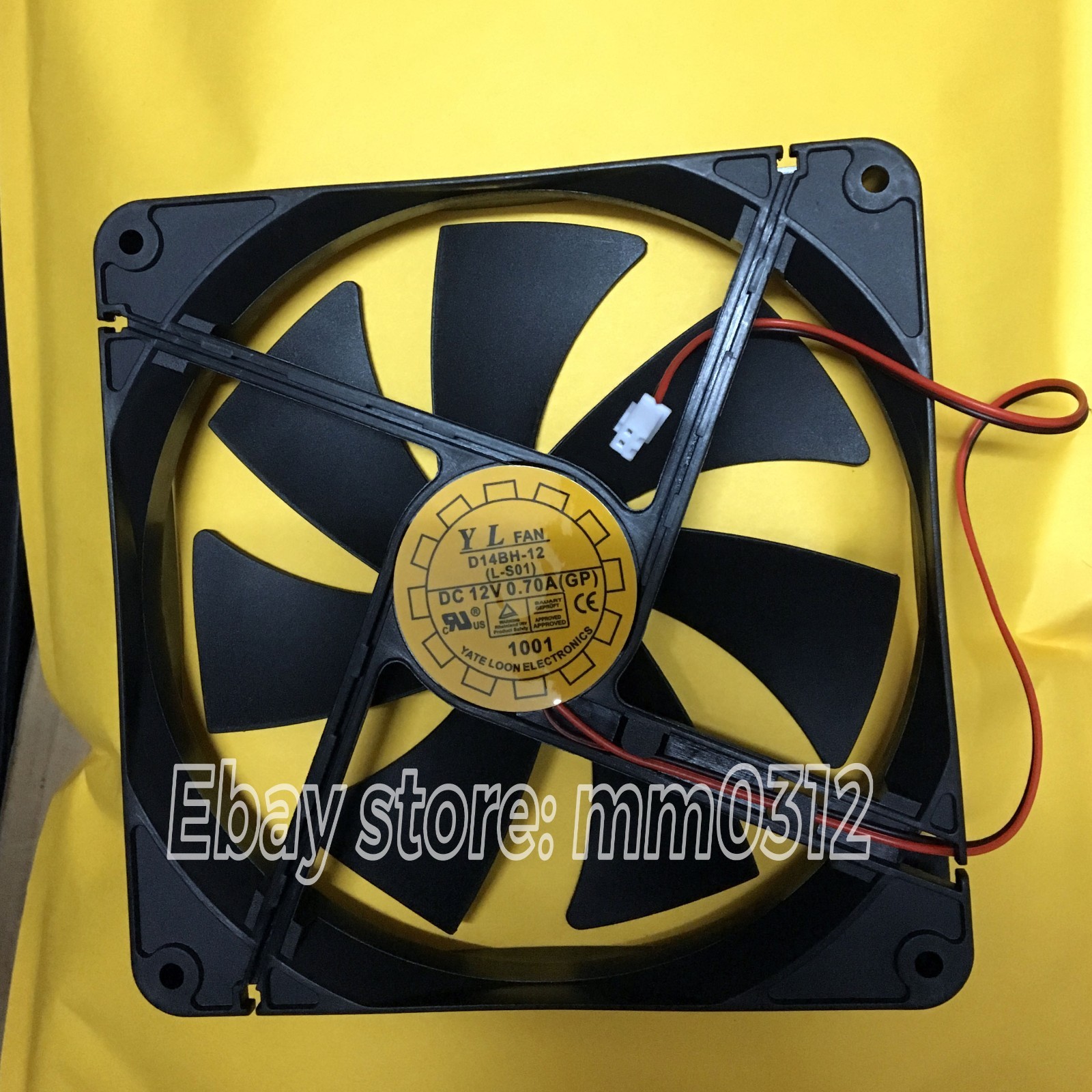 1pcs Yate Loon D14BH-12 DC 12V 0.70A 2pin 140*140*25mm cooling fan