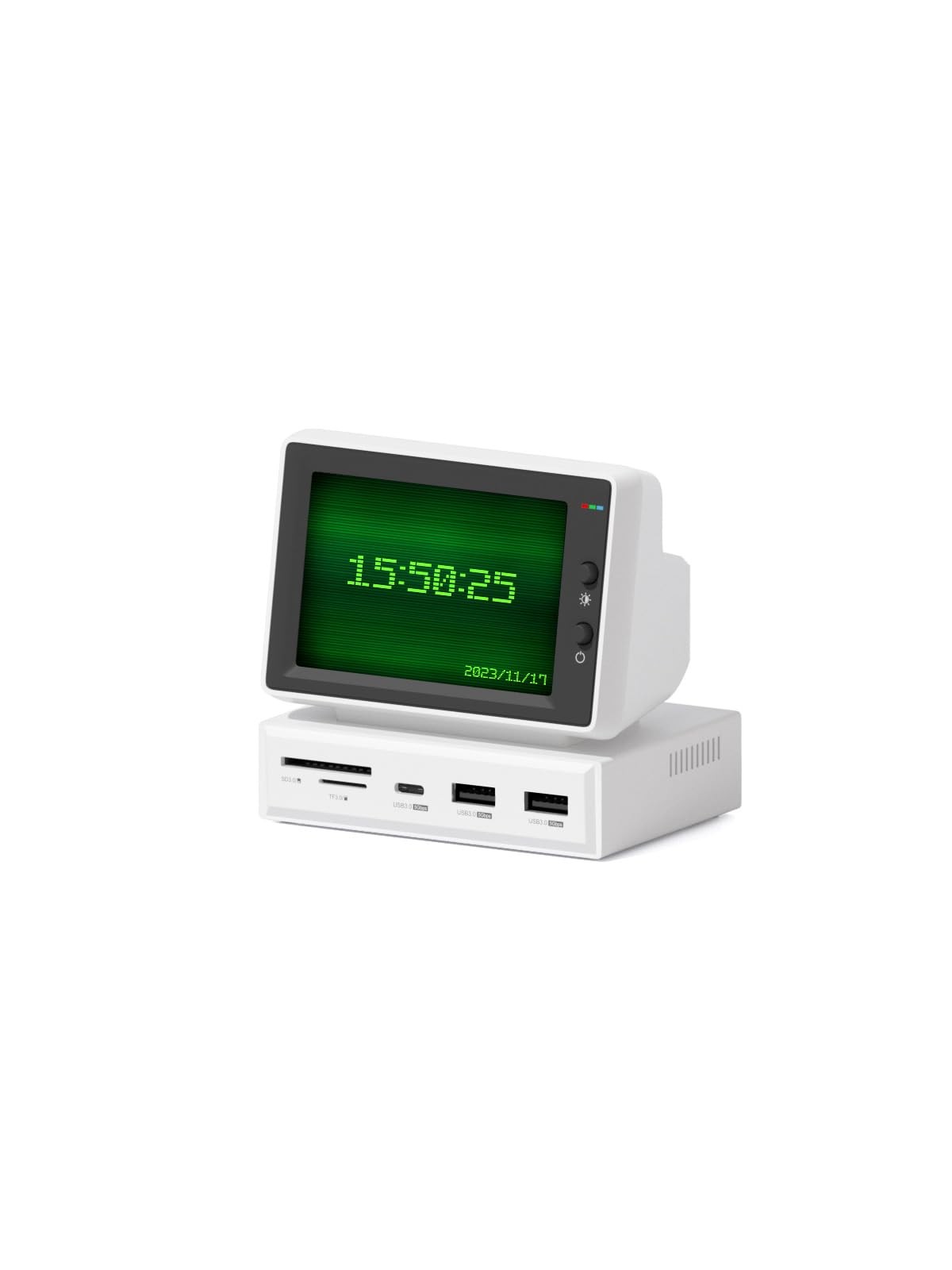 Hagibis 3.5inch IPS USB Mini Screen with C Hub, USB-C&HDMI Small, White