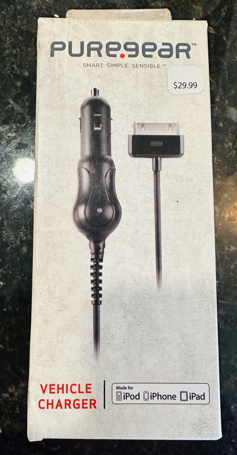 NEW Pure Gear In-Vehicle Charger for iPod, iPhone & iPad