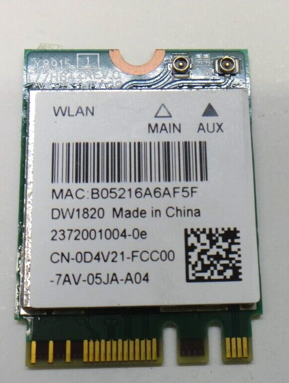 Dell D4V21 DW1820 QCNFA344A 802.11 ac WLAN Wireless Bluetooth WiFi Card