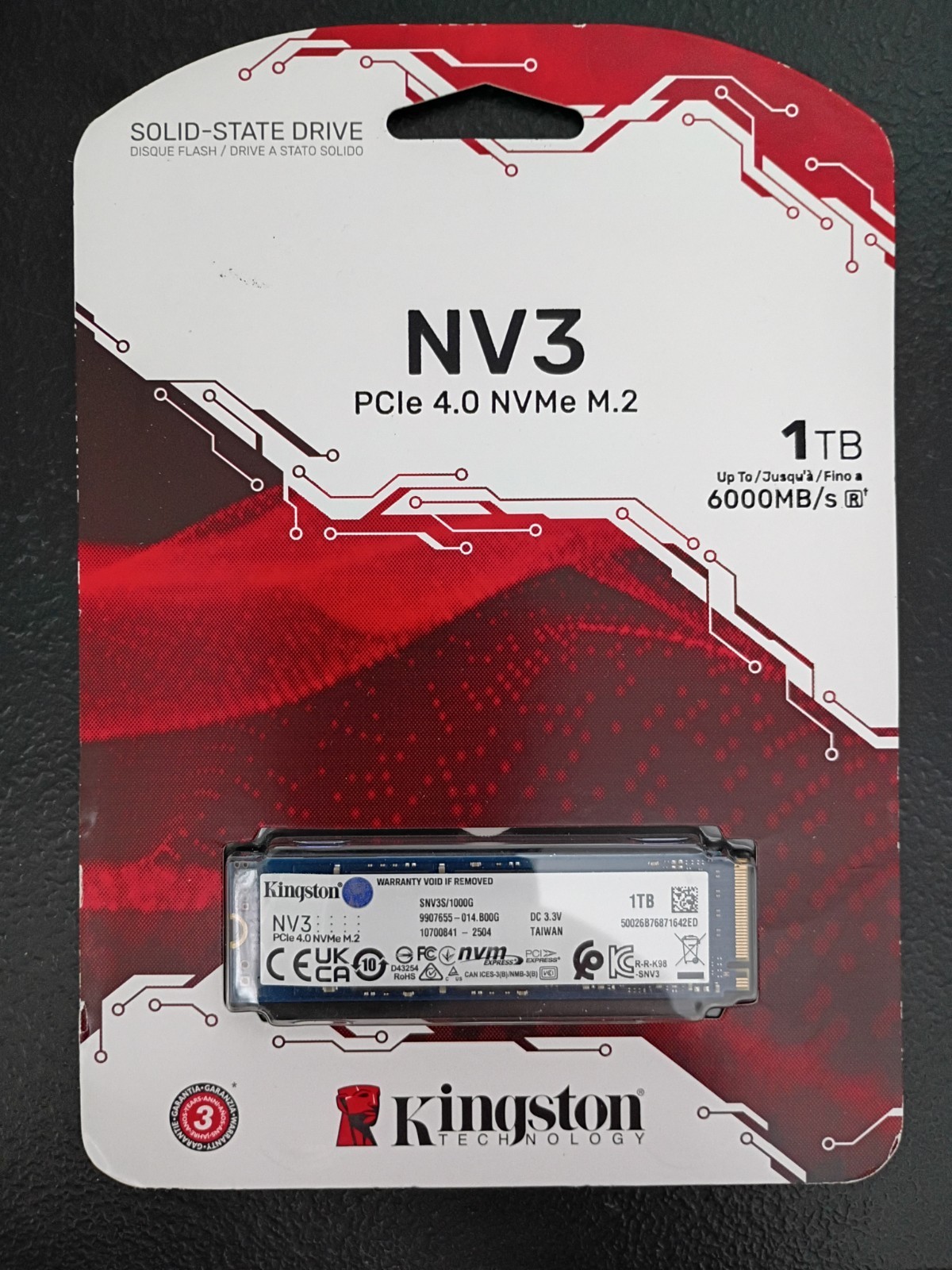 Kingston NV3 1TB M.2 2280 NVMe