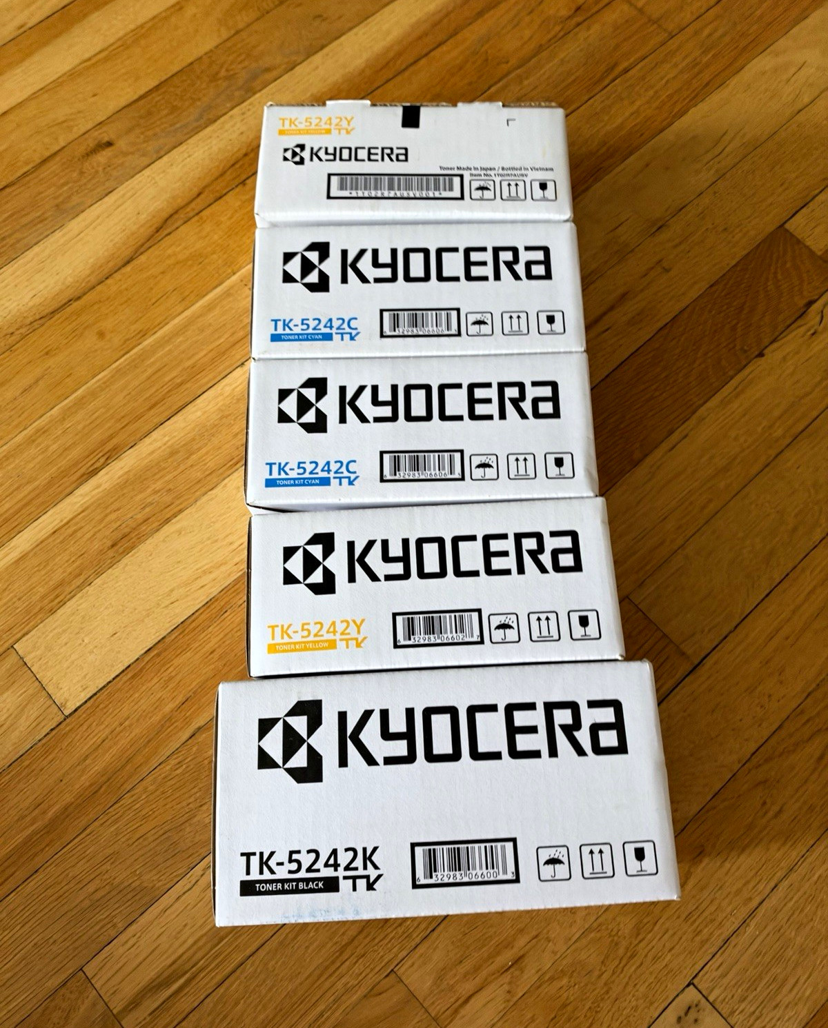 Kyocera TK-5242 Genuine Original Laser Toner Set BK/C/Y (TK-5242K/C/Y)