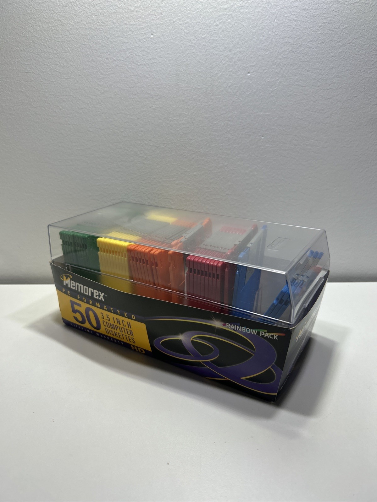 Memorex 44 Rainbow Pack 3.5 Inch PC Formatted HD Floppy Disks Diskettes NEW