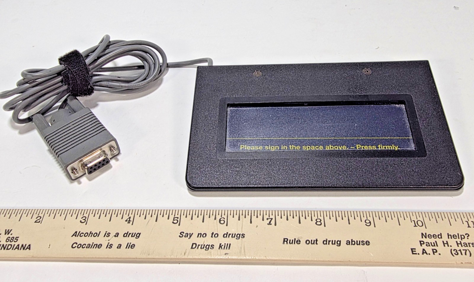 Topaz SigLite 1x5 T-S460-B Serial RS232 Electronic Signature Pad No Stylus