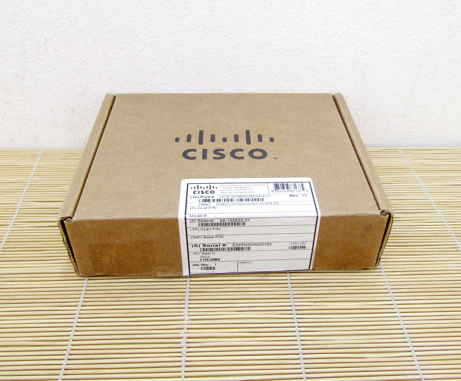 NEW Cisco UCS-SD960GBKS4-EV 960GB 2.5 i. Enterprise Value 6G SATA SSD New Sealed
