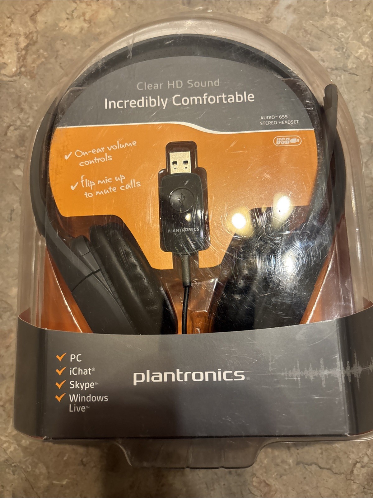 Plantronics Audio 655 DSP Black Headband Headsets Stereo Clear HD