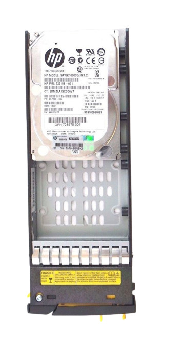 727397-001 HP 1TB 72K SAS 6G 2.5" Hard Drive 725118-001 QR498A
