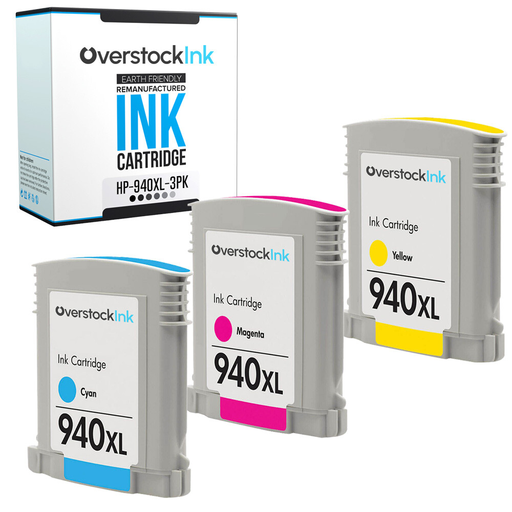 3PK Compatible OSI 940XL Color Ink Cartridges for HP OfficeJet Pro 8500A - A909g