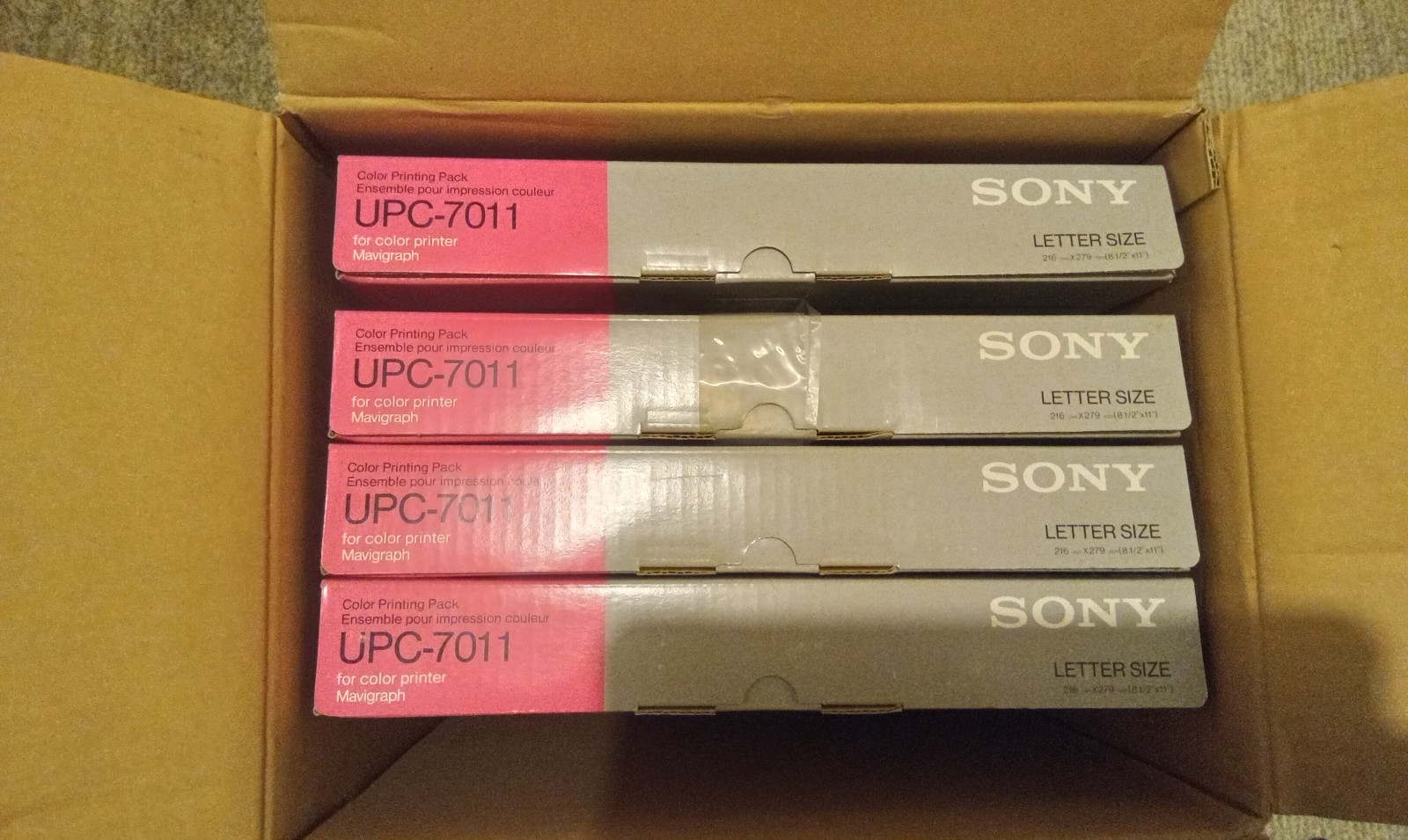 SONY UPC-7011 COLOR PRINTING PACK – 4 PACK OF 100 SHEETS NEW SEALED