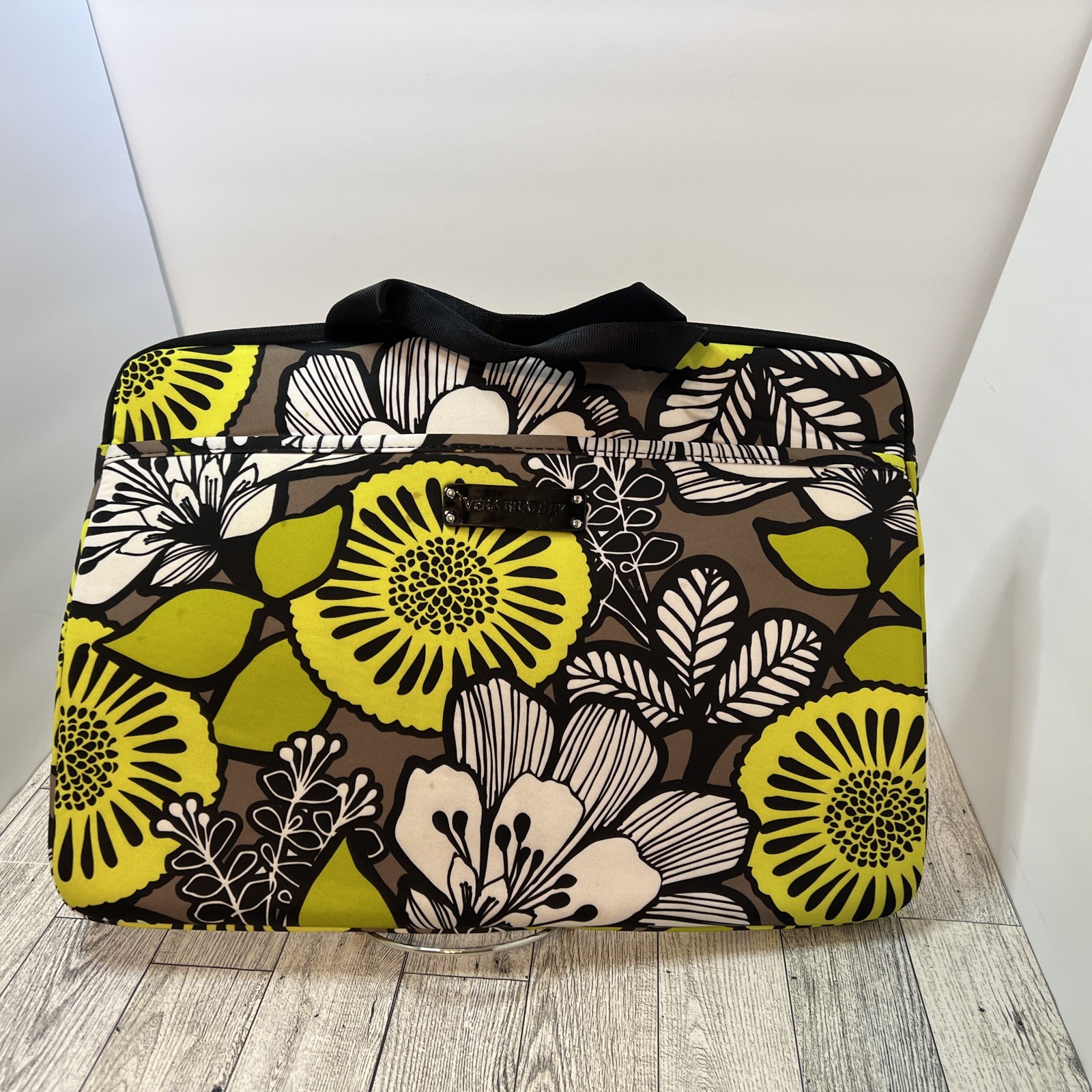 Vera Bradley CITRON Neoprene Laptop Case Handles Pocket