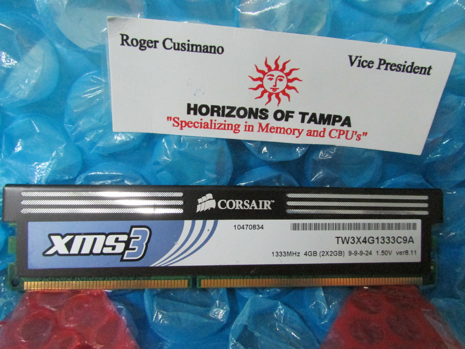 Corsair XMS3 2GB PC3-10600 DDR3 non-ECC Unbuff RAM TW3X4G1333C9A (DIFF VER)