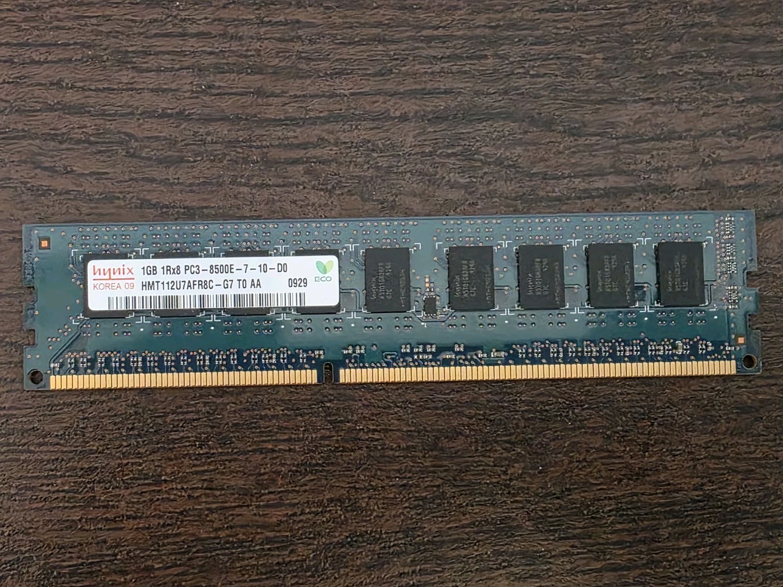 Hynix 1GB 1RX8 PC3-8500E-7-10-D0 DDR3 Memory RAM (1-Sticks/1GB Total)