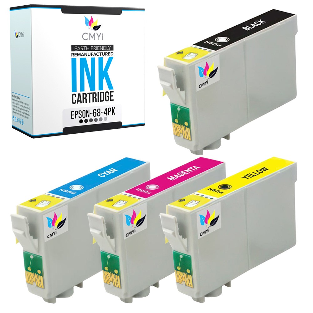 CMYi 4PK Compatible T068 Ink Cartridge for Epson Stylus C120 NX615 Workforce 500
