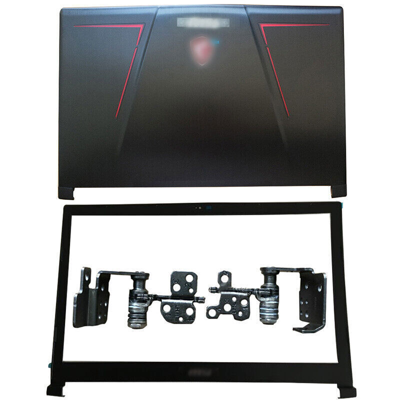 New for MSI GE73 GE73VR 7RF-006CN Top Lid LCD Back Cover+Front Bezel+Hinges