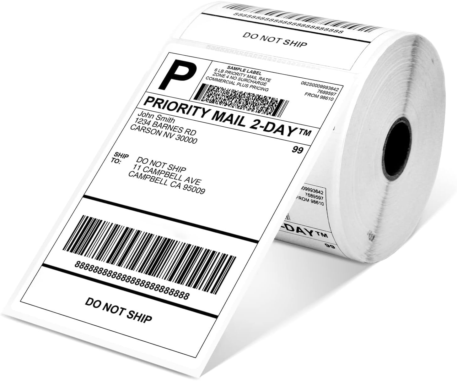 Omezizy 4x6 Thermal Labels, Shipping Address Label (Pack 4x6-White-500, White 