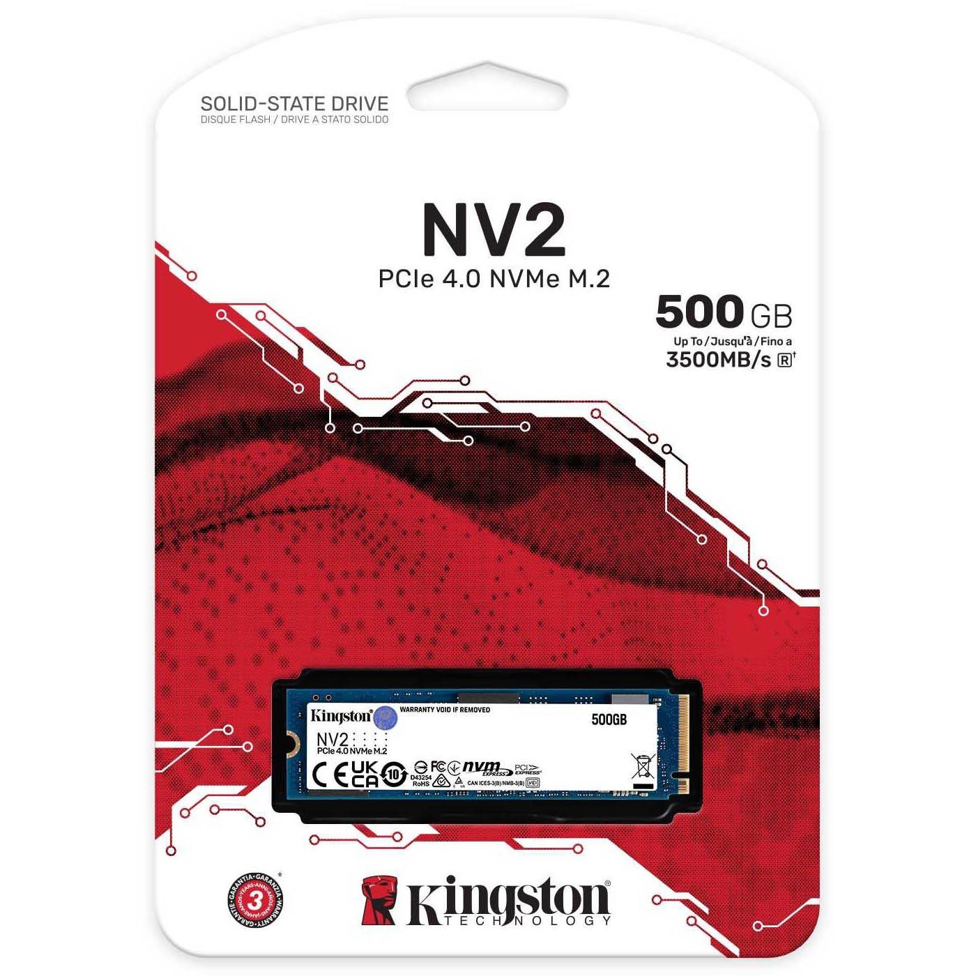 Brand new Kingston SNV2S 500gb NV2 M.2 2280 PCIe 4.0 NVMe SSD SNV2S