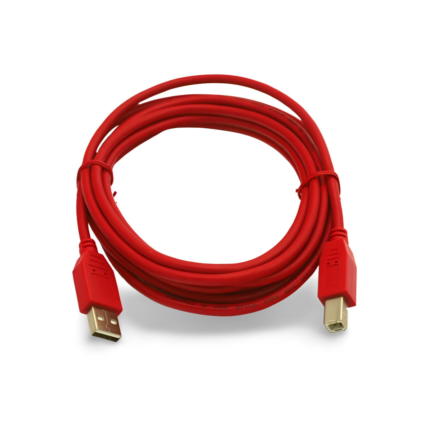 10ft USB 2.0 Computer Cable Type A Male to Type B Male - Red