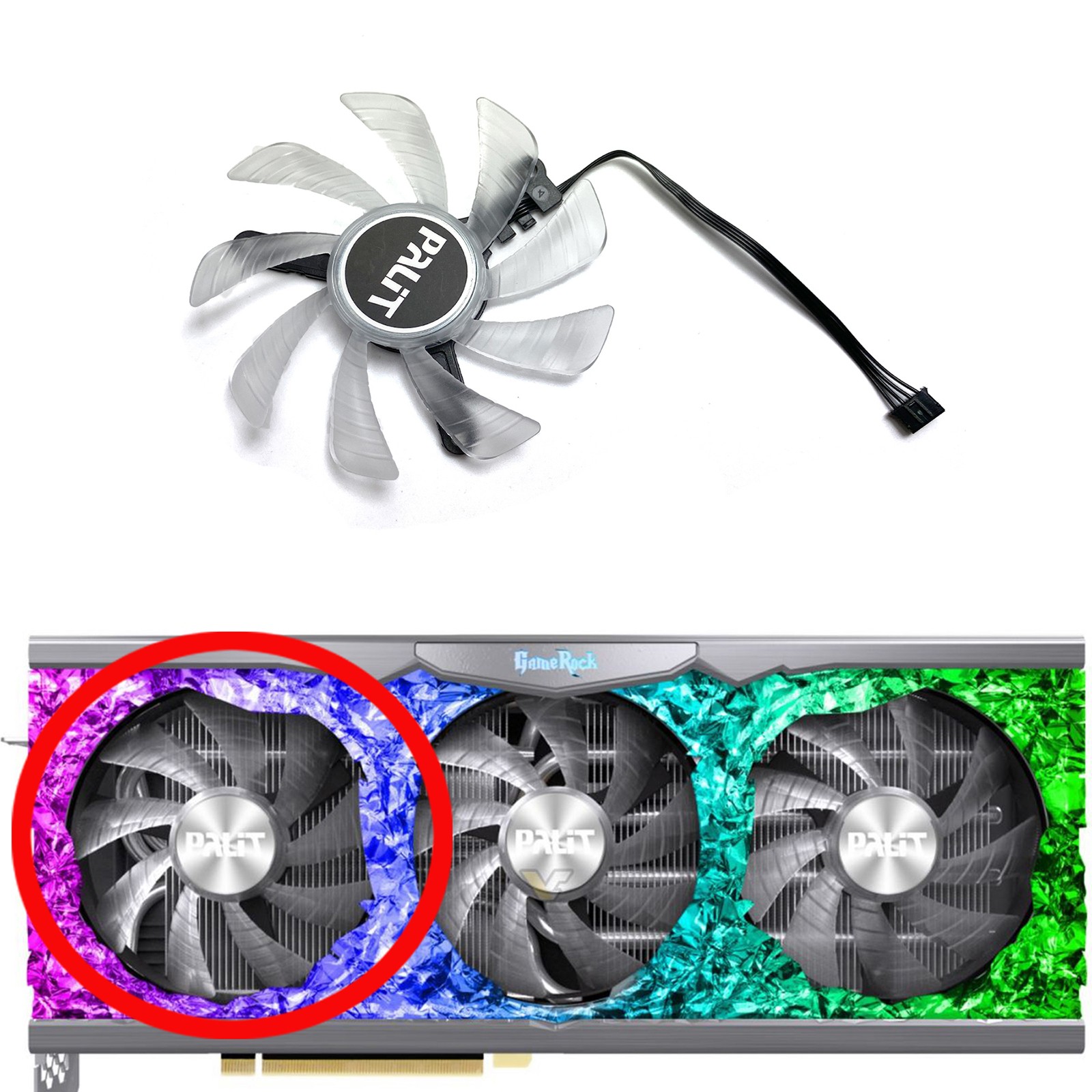 85MM Graphic Card Cooling Fan for PALIT RTX3090 3080ti 3080 3070ti 3070 GameRock