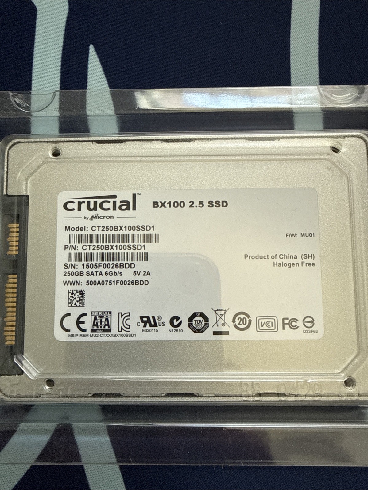 Crucial BX100 250GB Internal 2.5" (CT250BX100SSD1) SSD