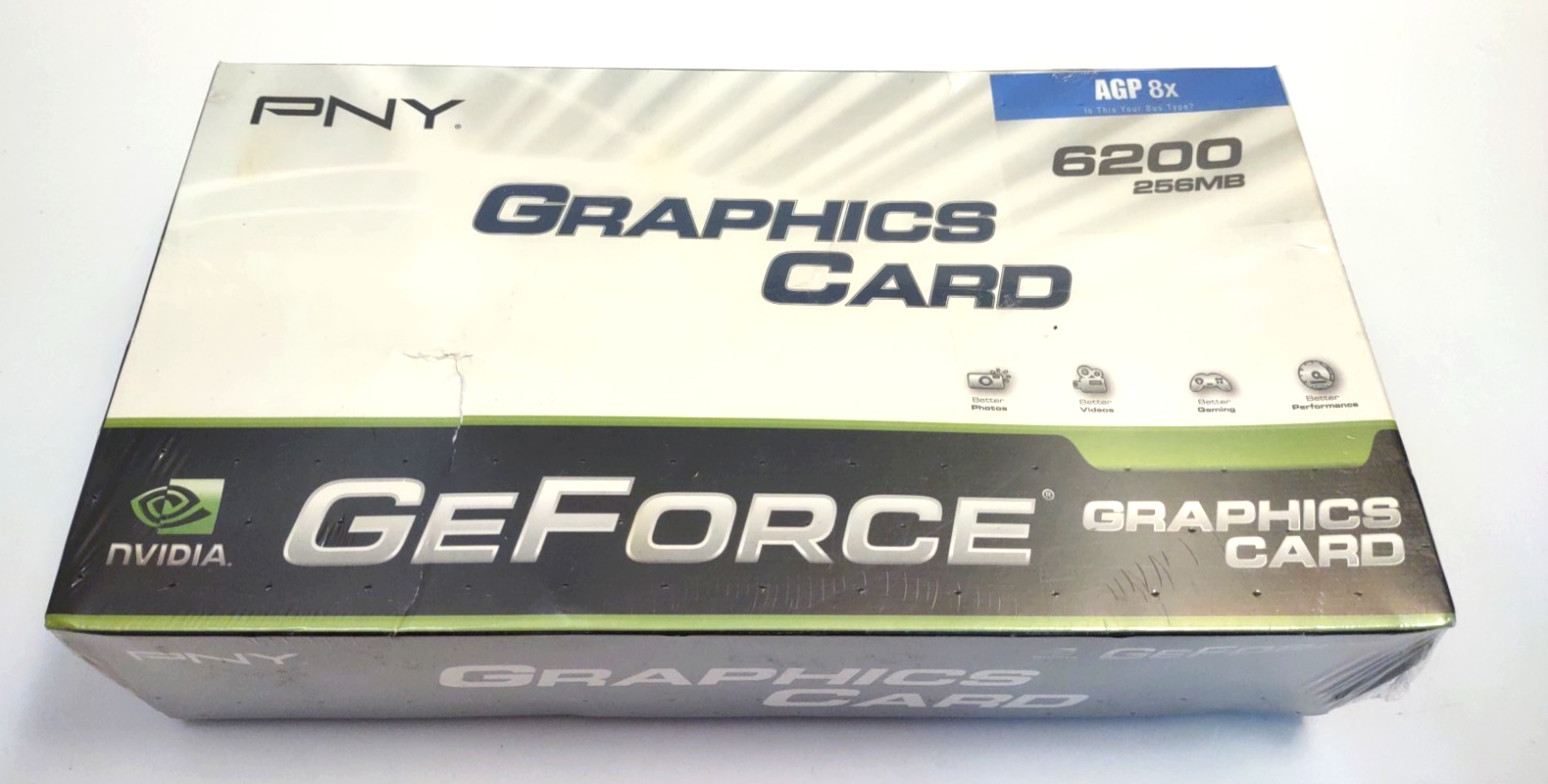PNY GeForce NVIDIA 6200 256MB GDDR2 AGP 4X 8X Graphics Card VCG62256AEB