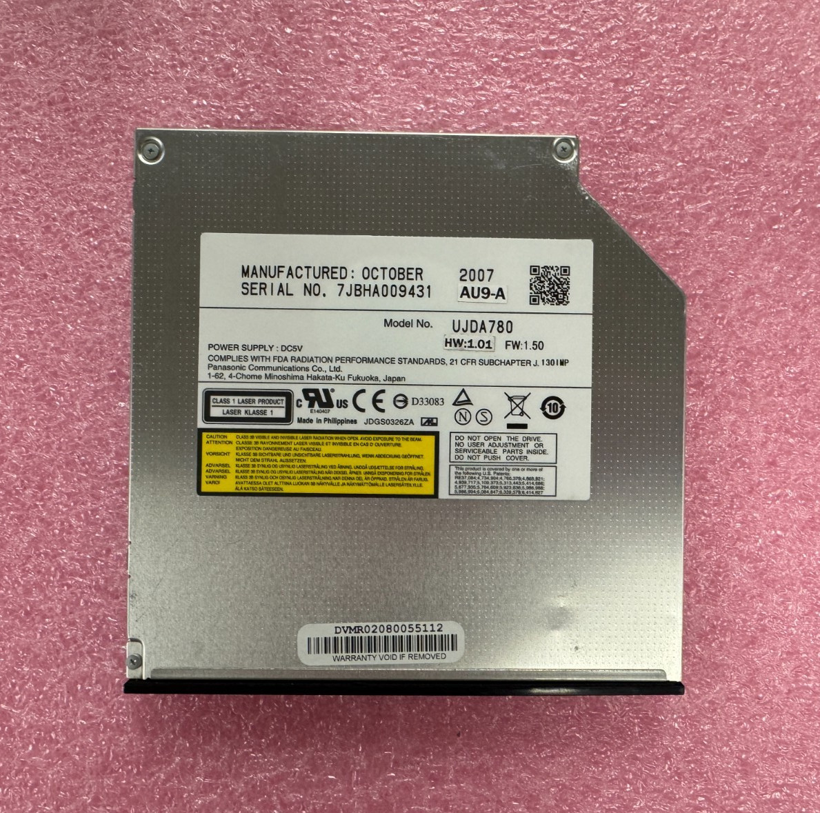 Vintage Panasonic IDE DVD CD-ROM UJDA780 FOR SuperMicro Laptop  made in Japan