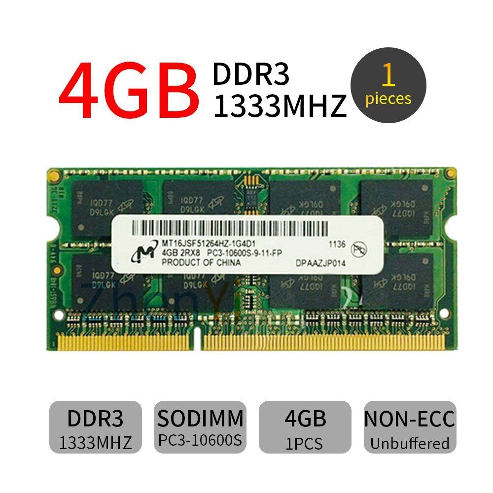 4GB SODIMM For HP Compaq EliteBook 2540p 2560p 2740p 2760p 8440p / w Ram Memory