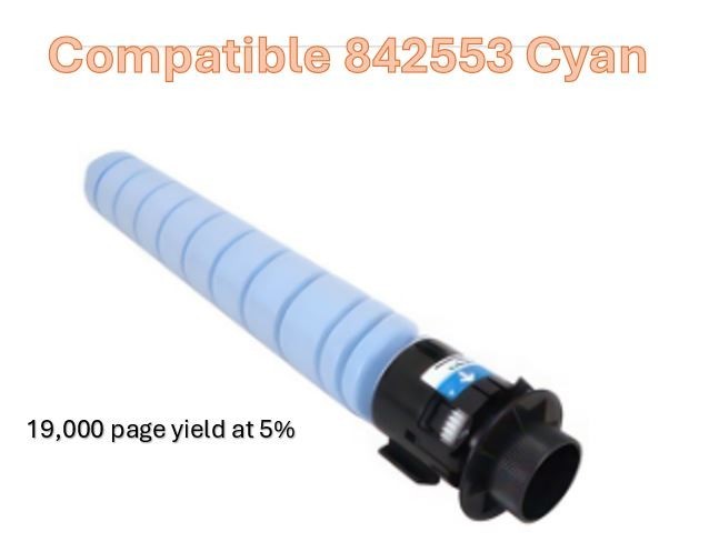 Compatible Ricoh IM C3510 CYAN 842553 Toner 19,000 page yield