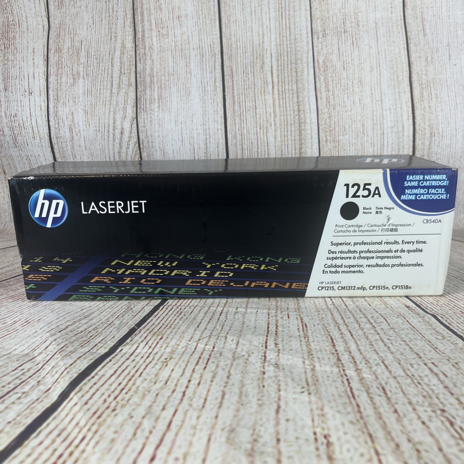 New Genuine HP 125A CB540A Black Toner LaserJet Cartridge CP1215 Sealed Box