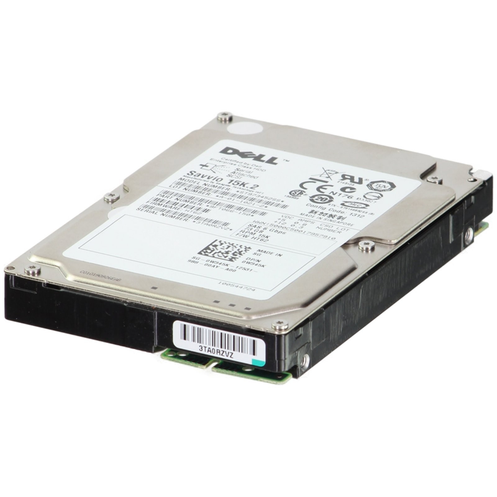 W345K Dell 73GB 15K 512n 6Gbps SAS 2.5 HDD Savvio 15K.2 CPO -R