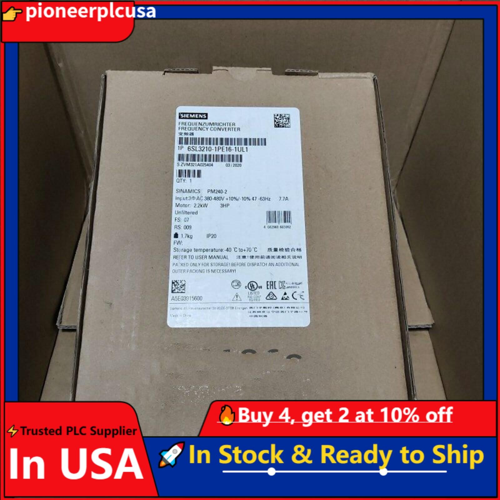New Siemens SINAMICS PM240-2 Unfiltere 6SL3210-1PE16-1UL1 6SL3 210-1PE16-1UL1