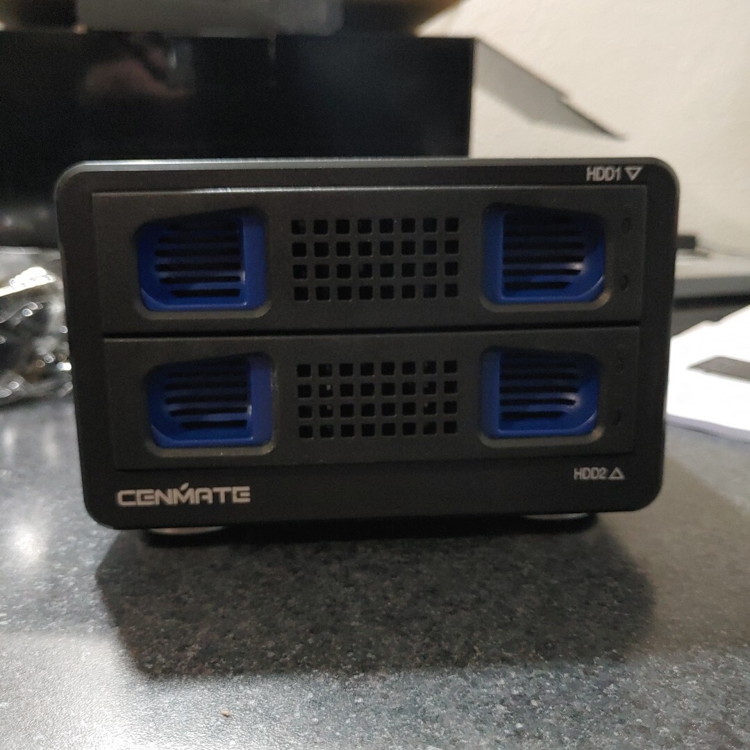 Dual Bay Hard Drive RAID Enclosure with Cooling Fan for 2.5/3.5" SATA HDD/SSD...