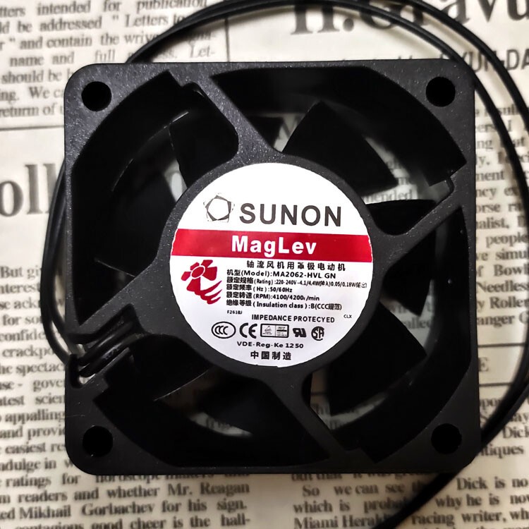 1Pcs For SUNON MA2062-HVL .GN 220V 6025 6cm 2-wire Cooling Fan