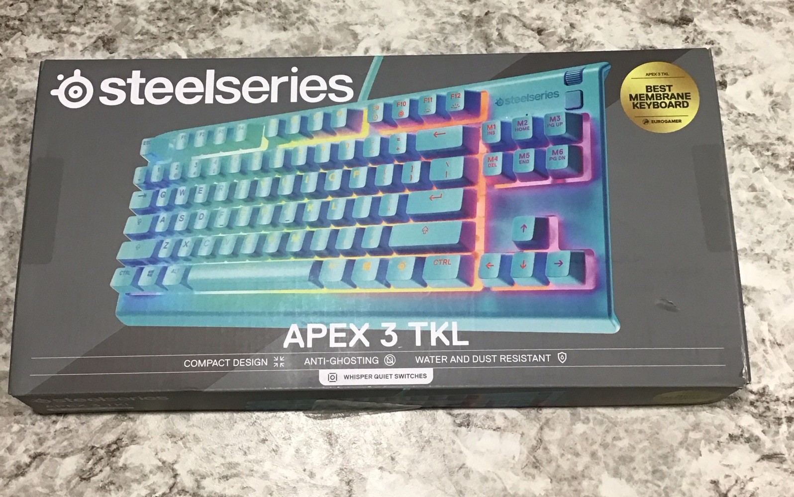SteelSeries Apex 3 TKL Wired Gaming Keyboard Compact RGB Backlit AQUA New G10