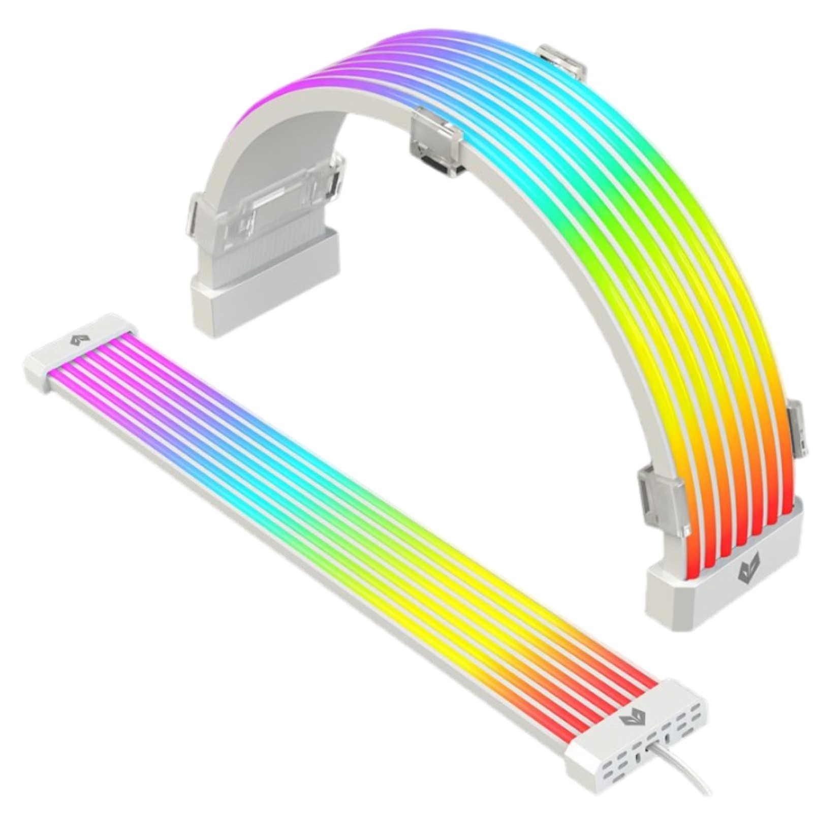 RGB Power Extension Cable Kit 24 Pin ATX Cable 5V 3Pin LED Silicone Tube