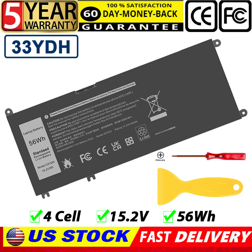 Lot 33YDH Battery For Dell Latitude 3400 3380 3480 3500 3580 3590 Inspiron 7586
