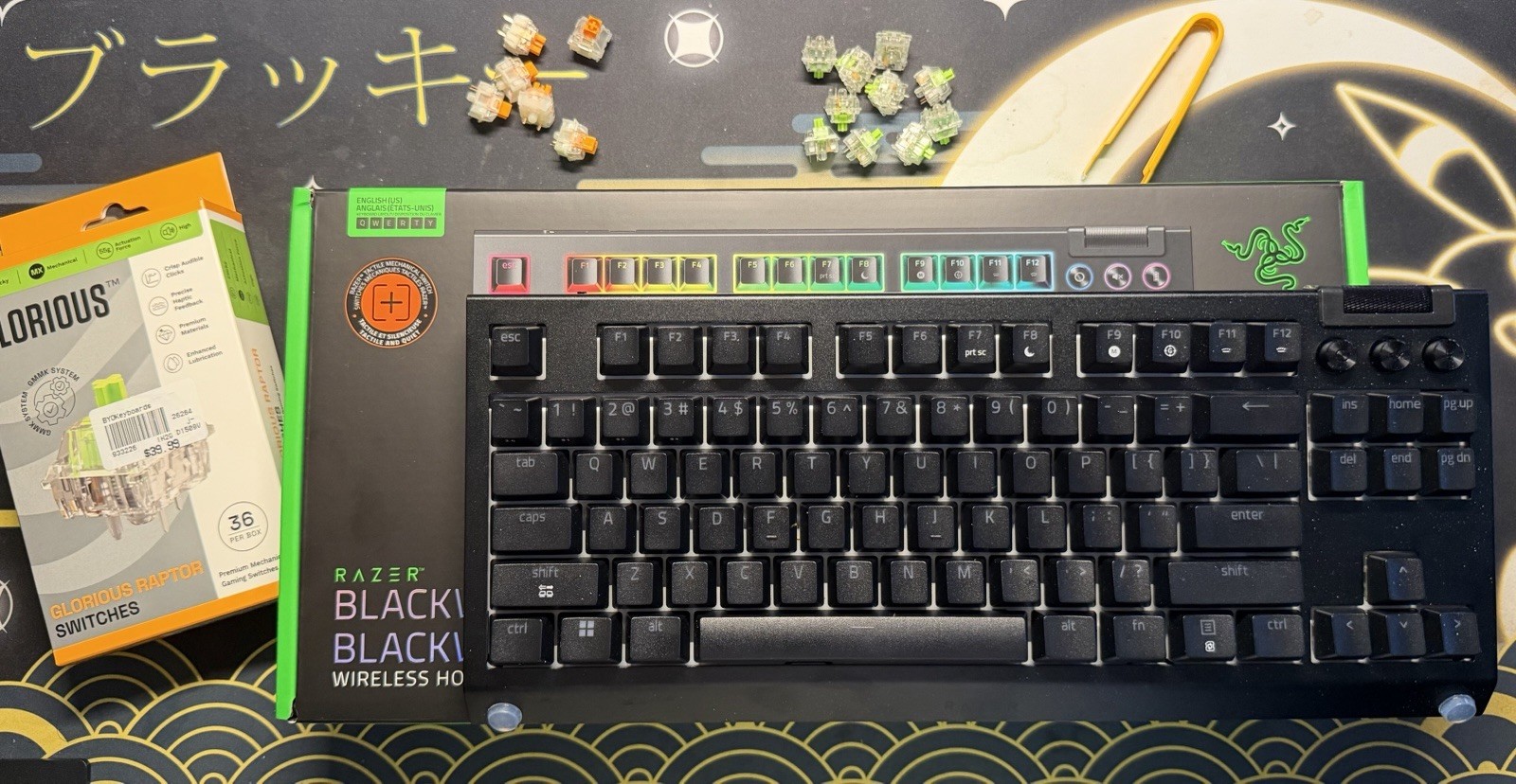 BlackWidow V4 TKL HyperSpeed W/ GLORIOUS Raptor Switches